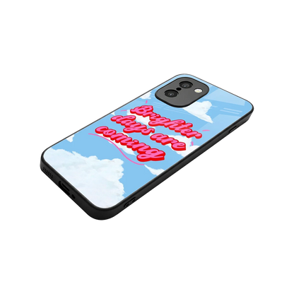 Brighter Days Are Coming stylish phone case for oneplus 15r | glossy glass and slim fit