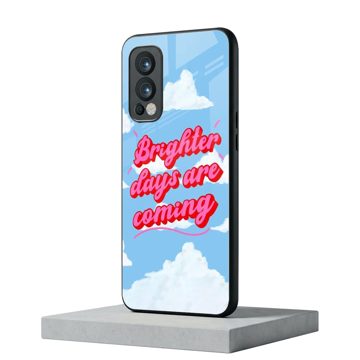 Brighter Days Are Coming oneplus nord 2 mobile cover | shockproof glass phone case