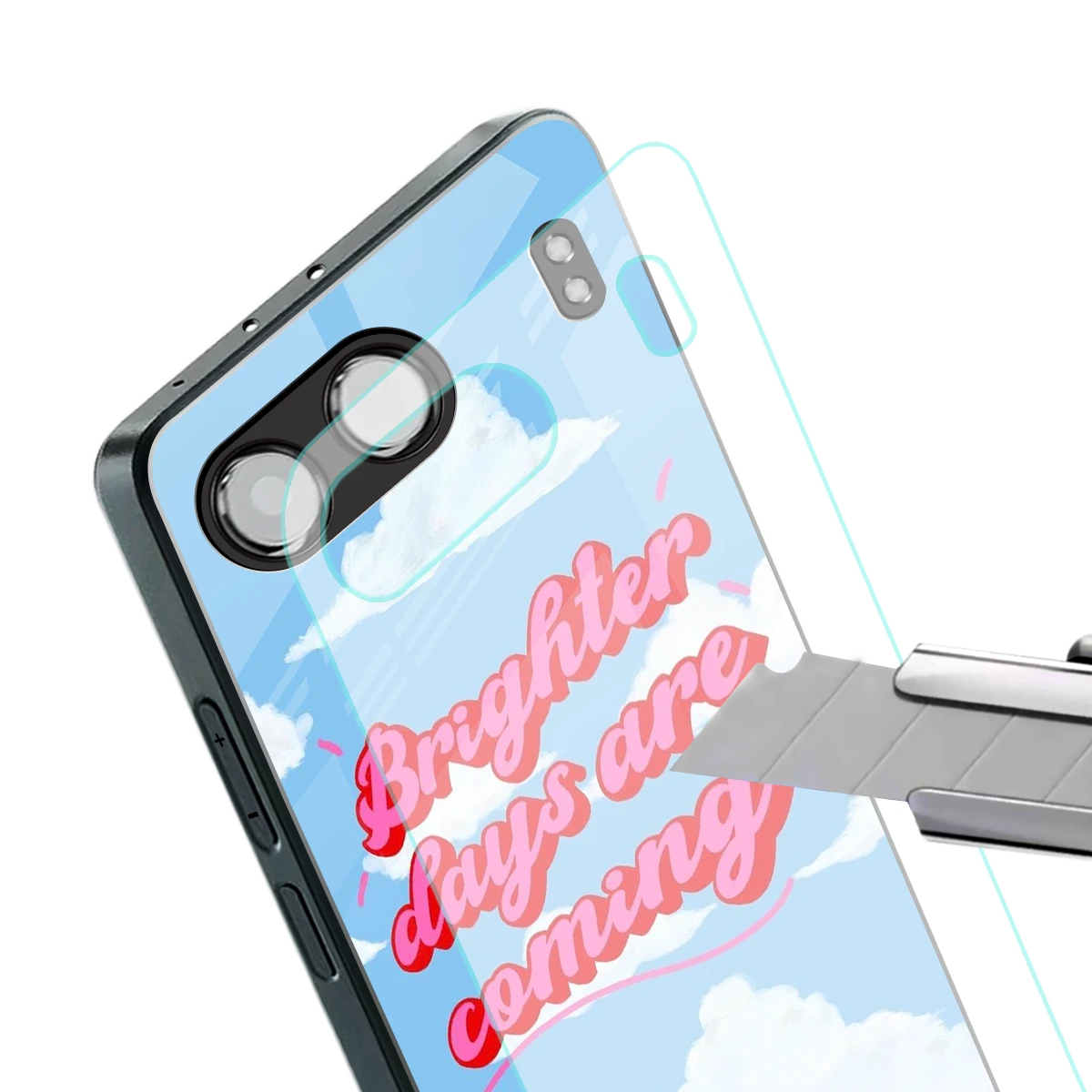 Brighter Days Are Coming stylish phone case for oneplus nord 4 | glossy glass and slim fit