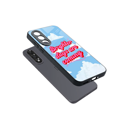 Brighter Days Are Coming sleek oneplus nord 5 cover with tempered glass back and TPU edges