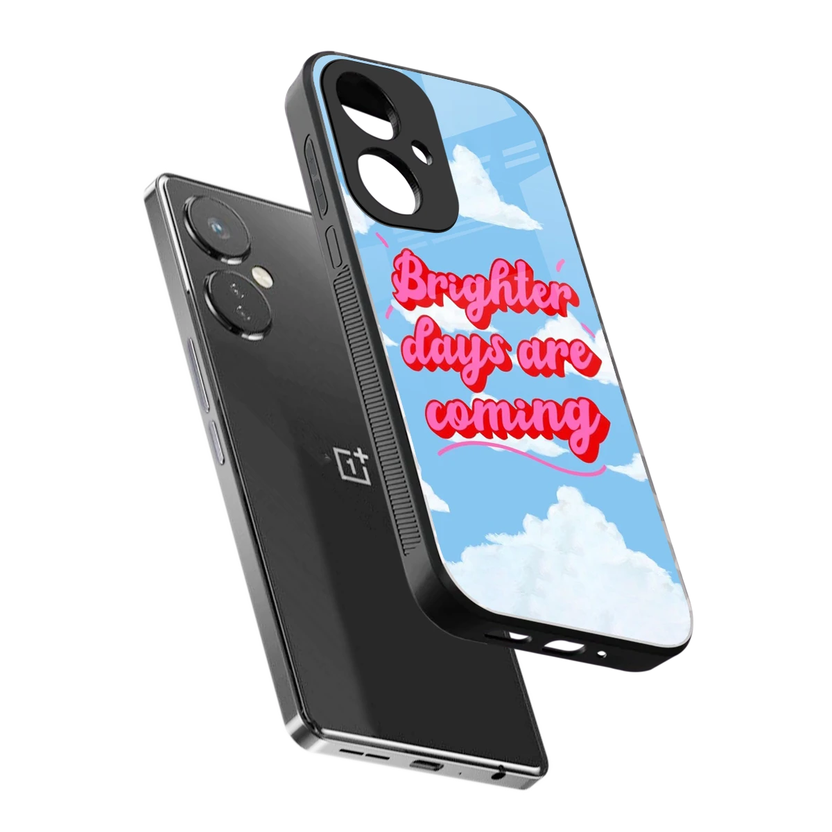 Brighter Days Are Coming sleek oneplus nord ce 3 cover with tempered glass back and TPU edges