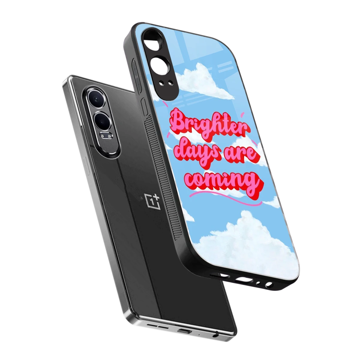 Brighter Days Are Coming sleek oneplus nord ce 4 lite cover with tempered glass back and TPU edges