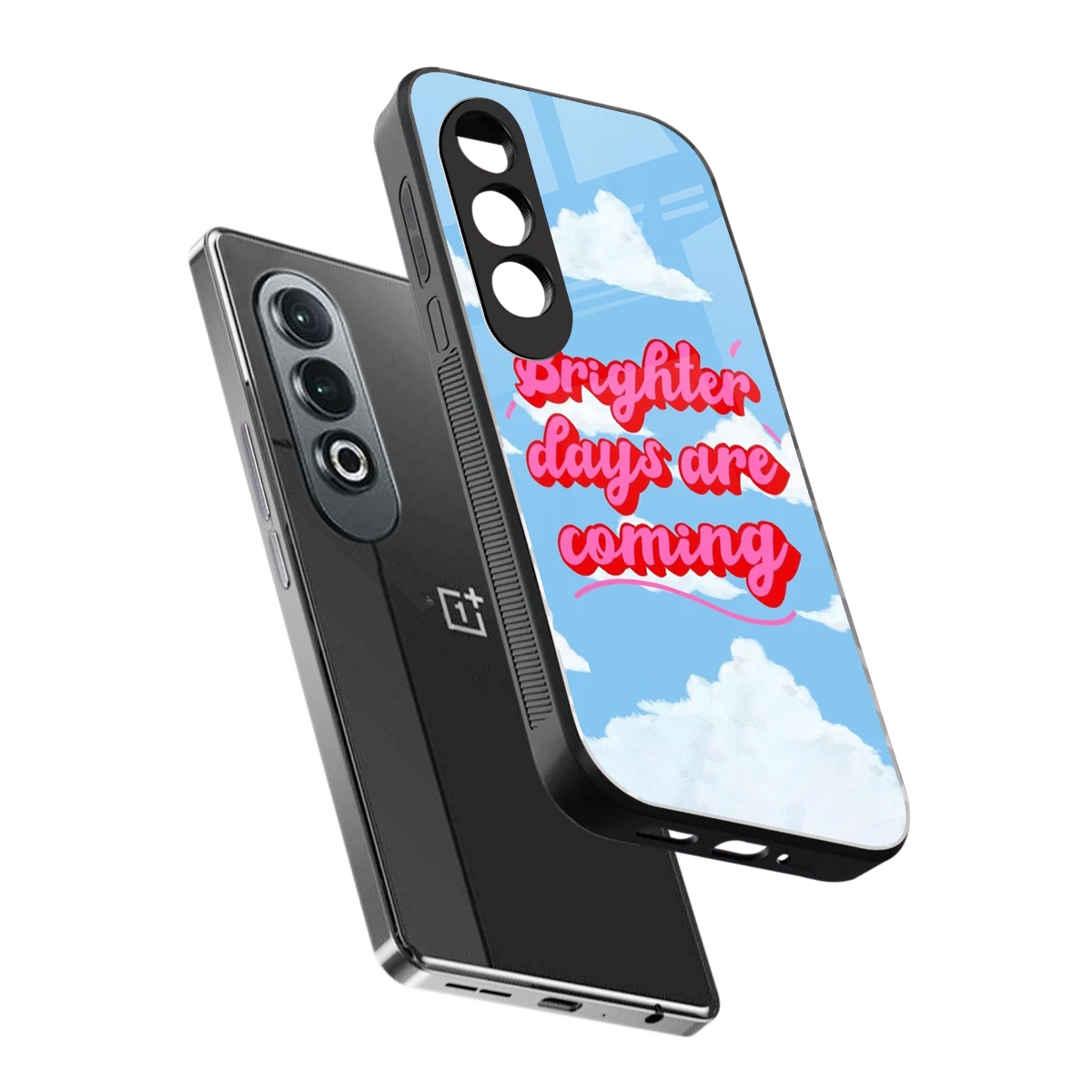 Brighter Days Are Coming sleek oneplus nord ce 4 cover with tempered glass back and TPU edges