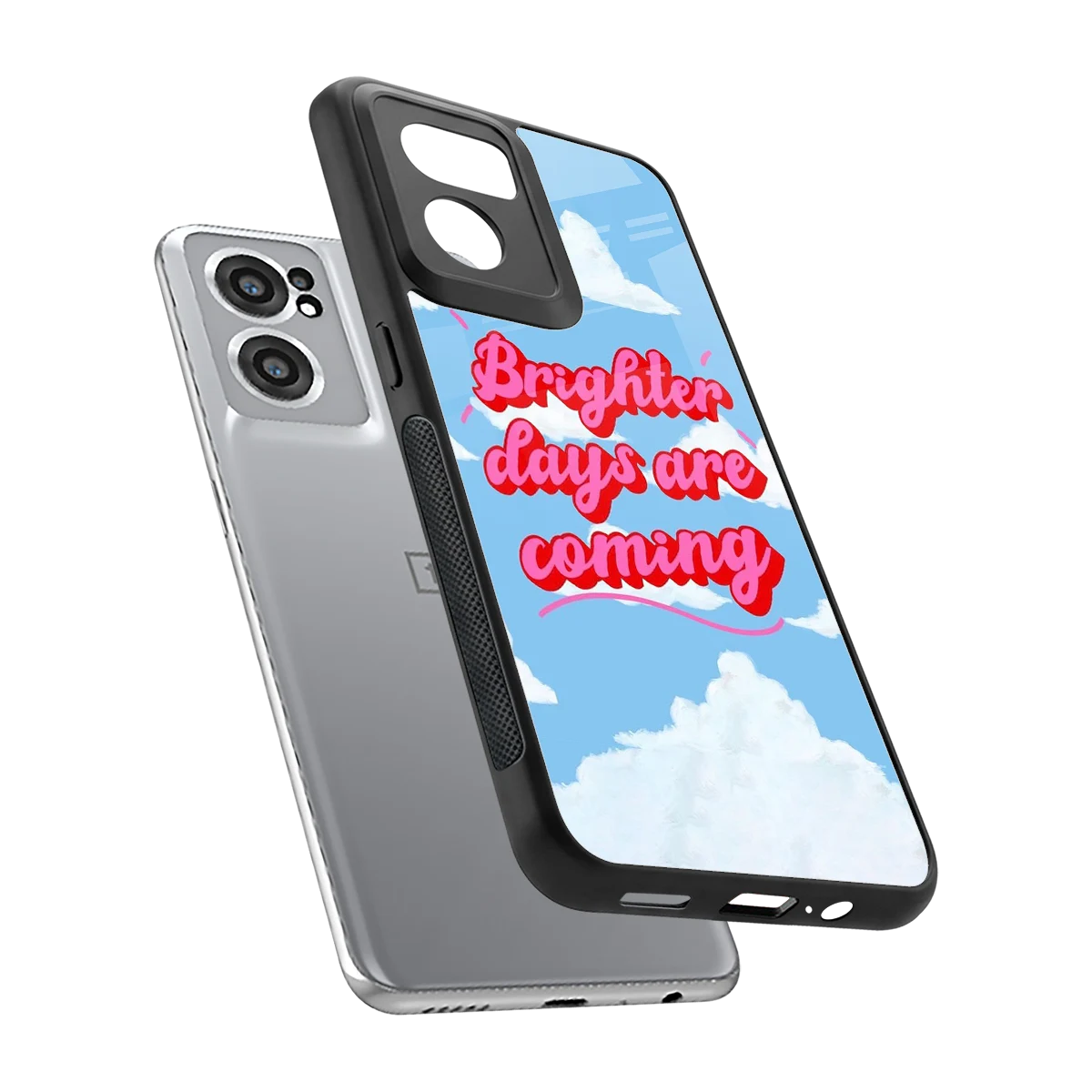Brighter Days Are Coming sleek oneplus nord ce 2 cover with tempered glass back and TPU edges