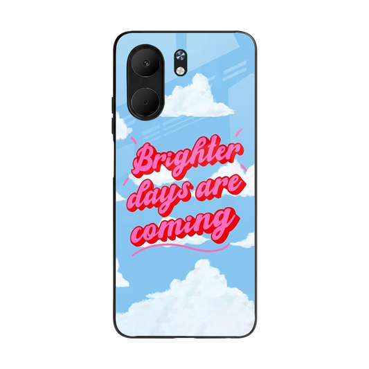 Brighter Days Are Coming back phone cover | glass case for oppo a5x 5g