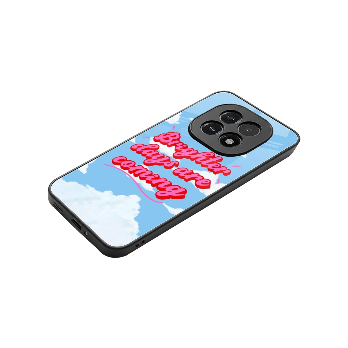 Brighter Days Are Coming stylish phone case for oppo f29 5g | glossy glass and slim fit
