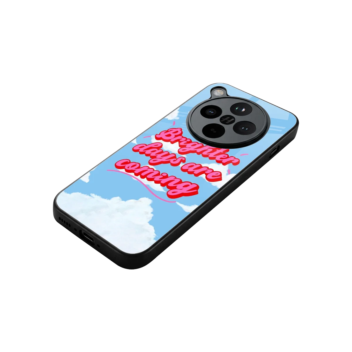 Brighter Days Are Coming stylish phone case for oppo find x8 | glossy glass and slim fit