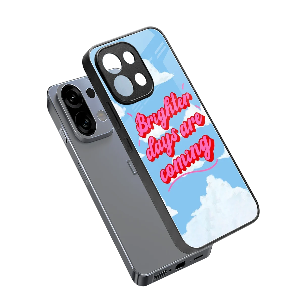 Brighter Days Are Coming sleek oppo k13 5g cover with tempered glass back and TPU edges