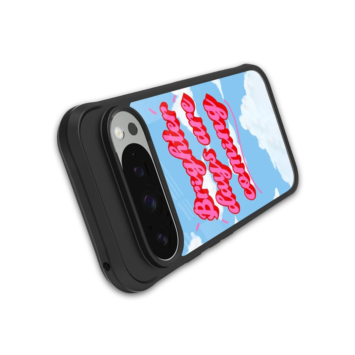 Brighter Days Are Coming stylish phone case for google pixel 9 pro xl | glossy glass and slim fit