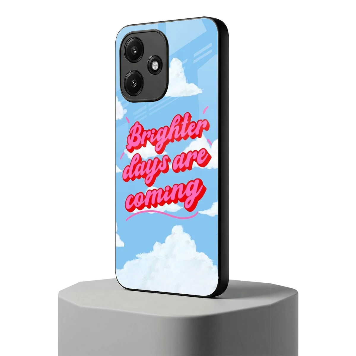 Brighter Days Are Coming redmi 12 5g mobile cover | shockproof glass phone case