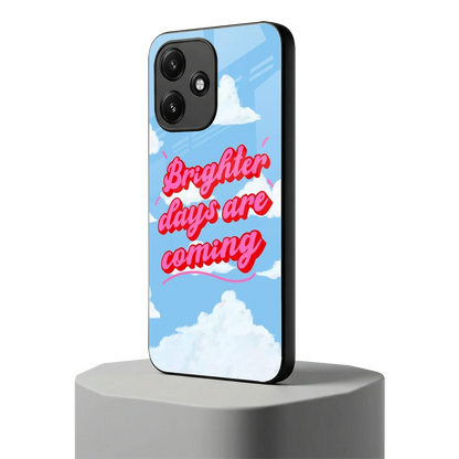 Brighter Days Are Coming redmi 12 5g mobile cover | shockproof glass phone case
