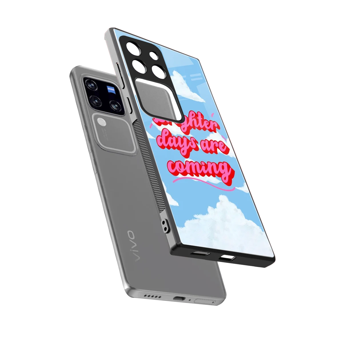 Brighter Days Are Coming sleekvivo v30 pro cover with tempered glass back and TPU edges