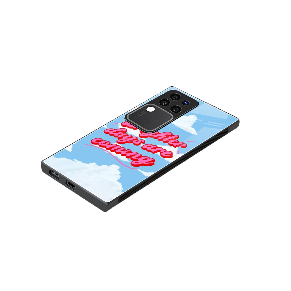 Brighter Days Are Coming stylish phone case forvivo v30 pro | glossy glass and slim fit