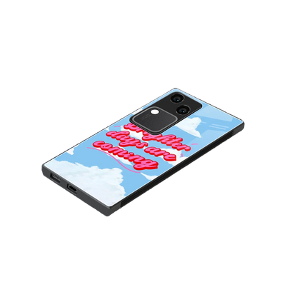 Brighter Days Are Coming stylish phone case for vivo v30 | glossy glass and slim fit