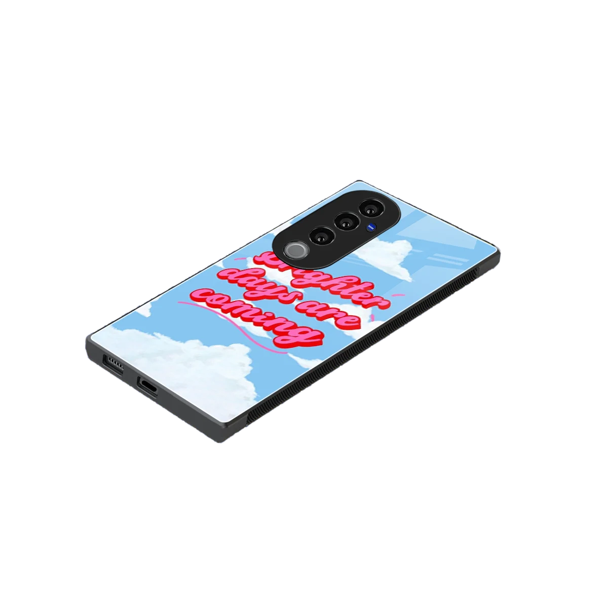 Brighter Days Are Coming stylish phone case for vivo v40 pro | glossy glass and slim fit