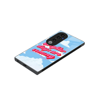 Brighter Days Are Coming stylish phone case for vivo v40 pro | glossy glass and slim fit