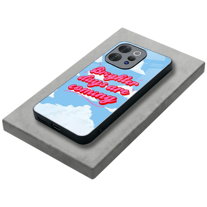 Brighter Days Are Coming stylish phone case for vivo v70 | glossy glass and slim fit