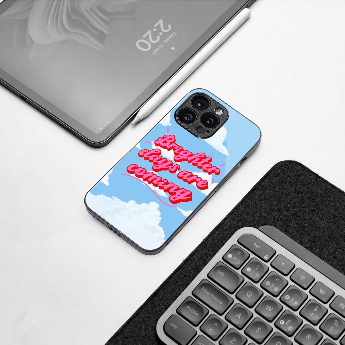 Brighter Days Are Coming Phone Case for Iphone 16 | Glass Case