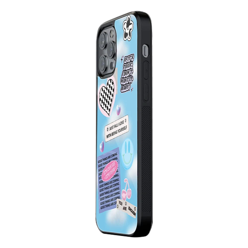 Trendy Glass Back Mobile Case for iPhone, Samsung, Redmi, OnePlus, Google Pixel, Motorola