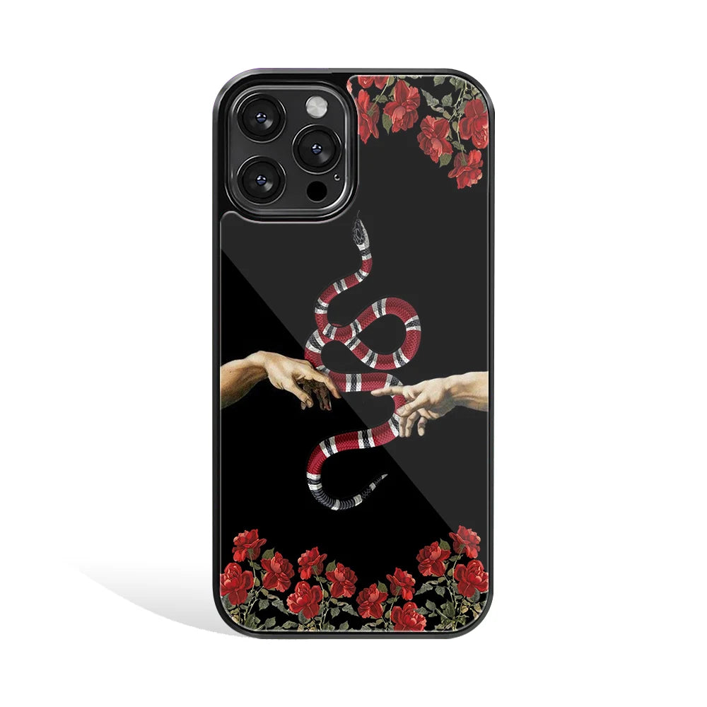 Premium Glass Back Mobile Phone Cover for iPhone, Samsung, OnePlus, Google Pixel, Redmi, Oppo, Vivo & Realme