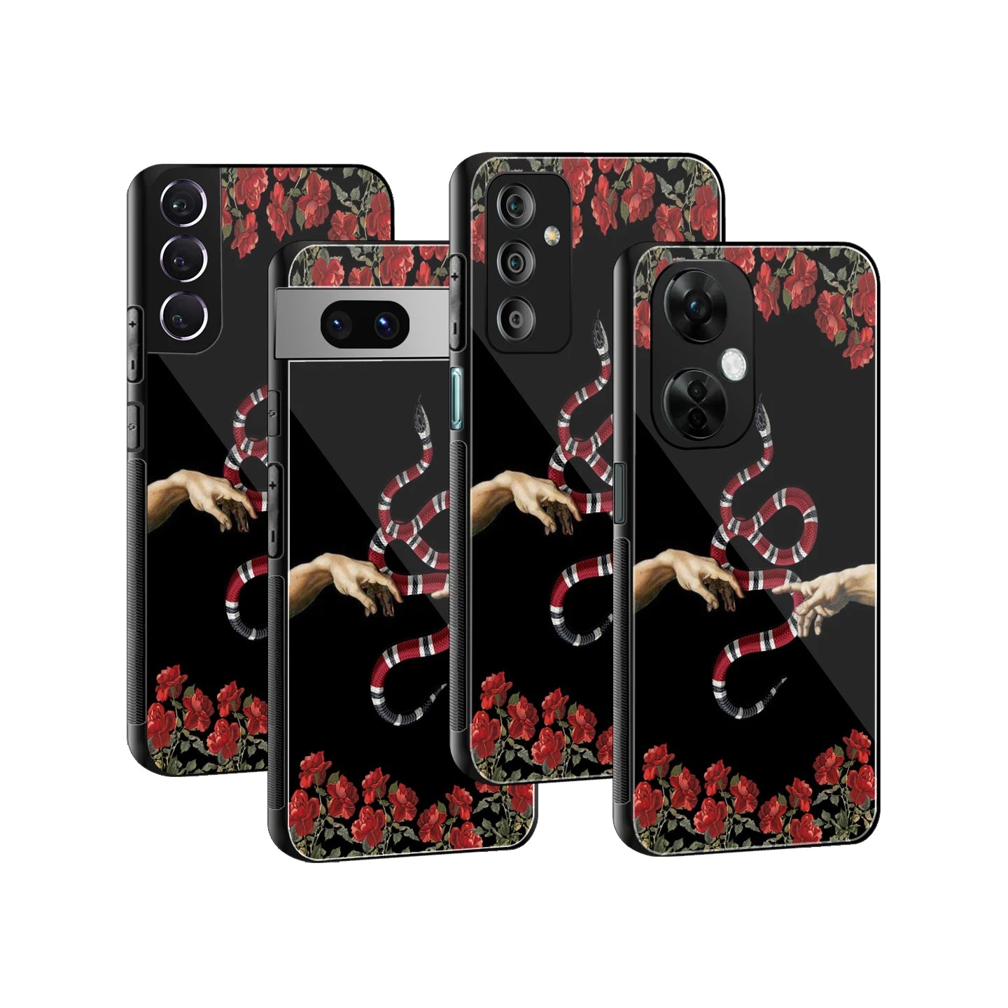 Stylish Glass Back Case for All Smartphones iPhone, Samsung, OnePlus, Pixel, Redmi, Oppo, Vivo, Motorola