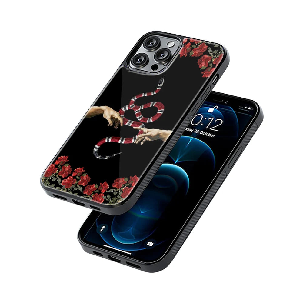 Protective Glass Back Phone Case Compatible with iPhone, Samsung, OnePlus, Pixel & More