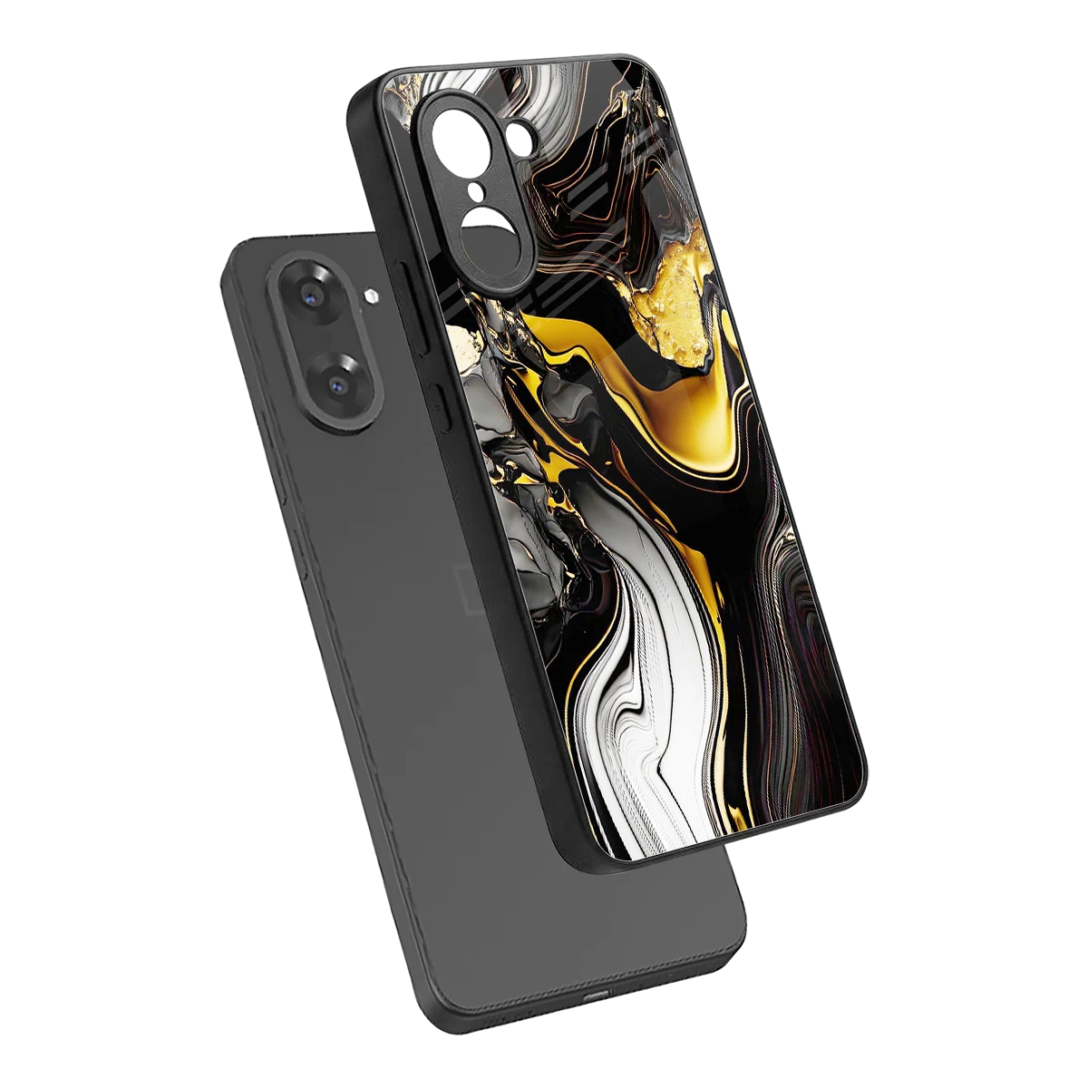 Bronze Glow sleek oneplus nord ce5 5g cover with tempered glass back and TPU edges