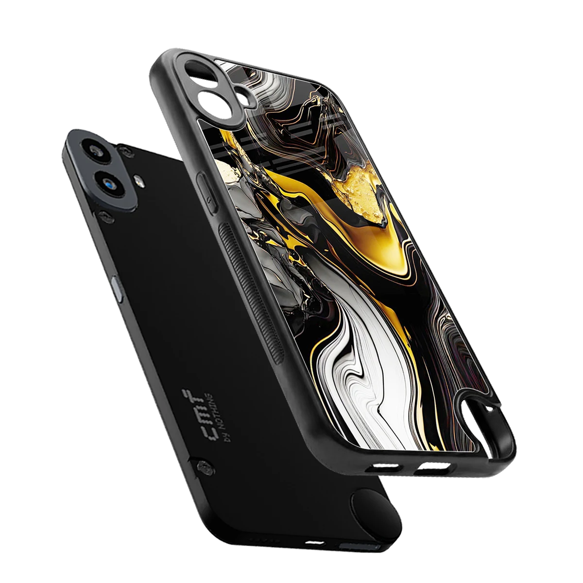 Bronze Glow sleek cmf nothing phone 1 cover with tempered glass back and TPU edges