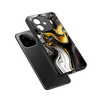 Bronze Glow sleek iqoo neo 10r 5g cover with tempered glass back and TPU edges