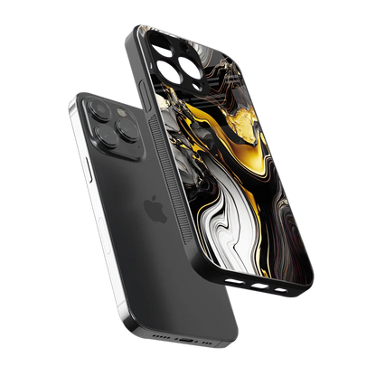 Bronze Glow sleek iphone 14 pro max cover with tempered glass back and TPU edges