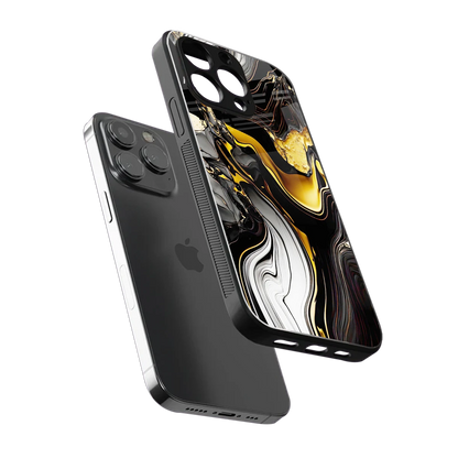 Bronze Glow sleek iphone 13 pro cover with tempered glass back and TPU edges