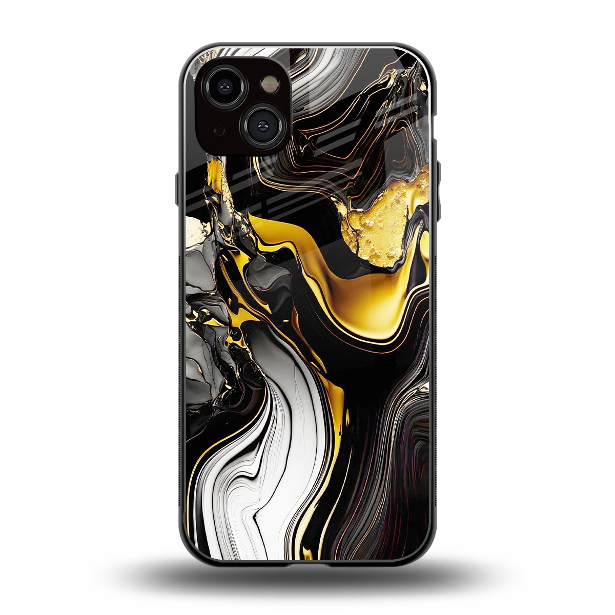 Bronze Glow back phone cover | glass case for iphone 14 plus