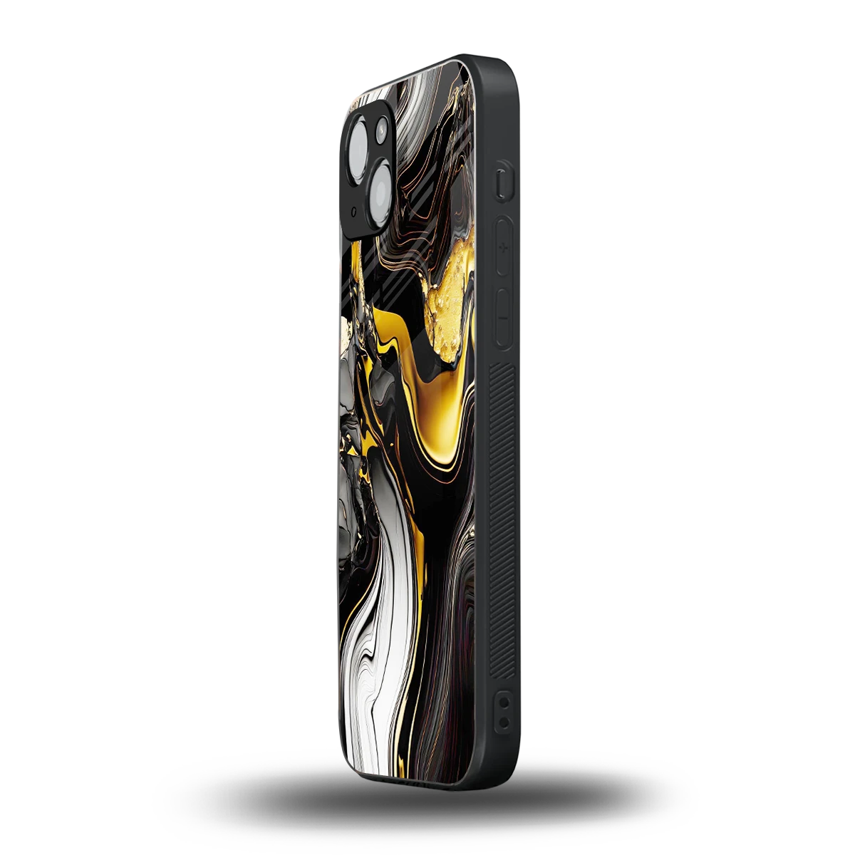 Bronze Glow iphone 14 plus mobile cover | shockproof glass phone case