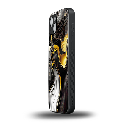 Bronze Glow iphone 14 plus mobile cover | shockproof glass phone case