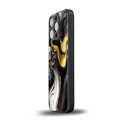 Bronze Glow iphone 15 pro mobile cover | shockproof glass phone case