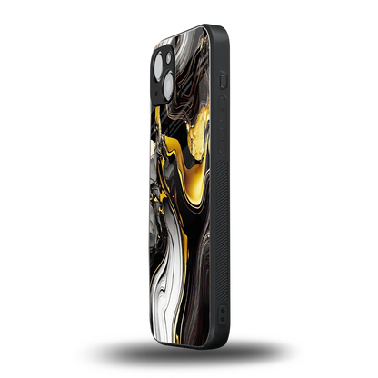 Bronze Glow iphone 15 mobile cover | shockproof glass phone case