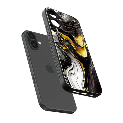 Bronze Glow sleek iphone 16 plus cover with tempered glass back and TPU edges