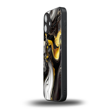 Bronze Glow iphone 16 plus mobile cover | shockproof glass phone case