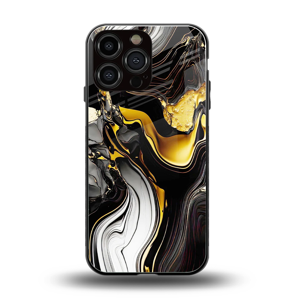 Bronze Glow back phone cover | glass case for iphone 16 pro max