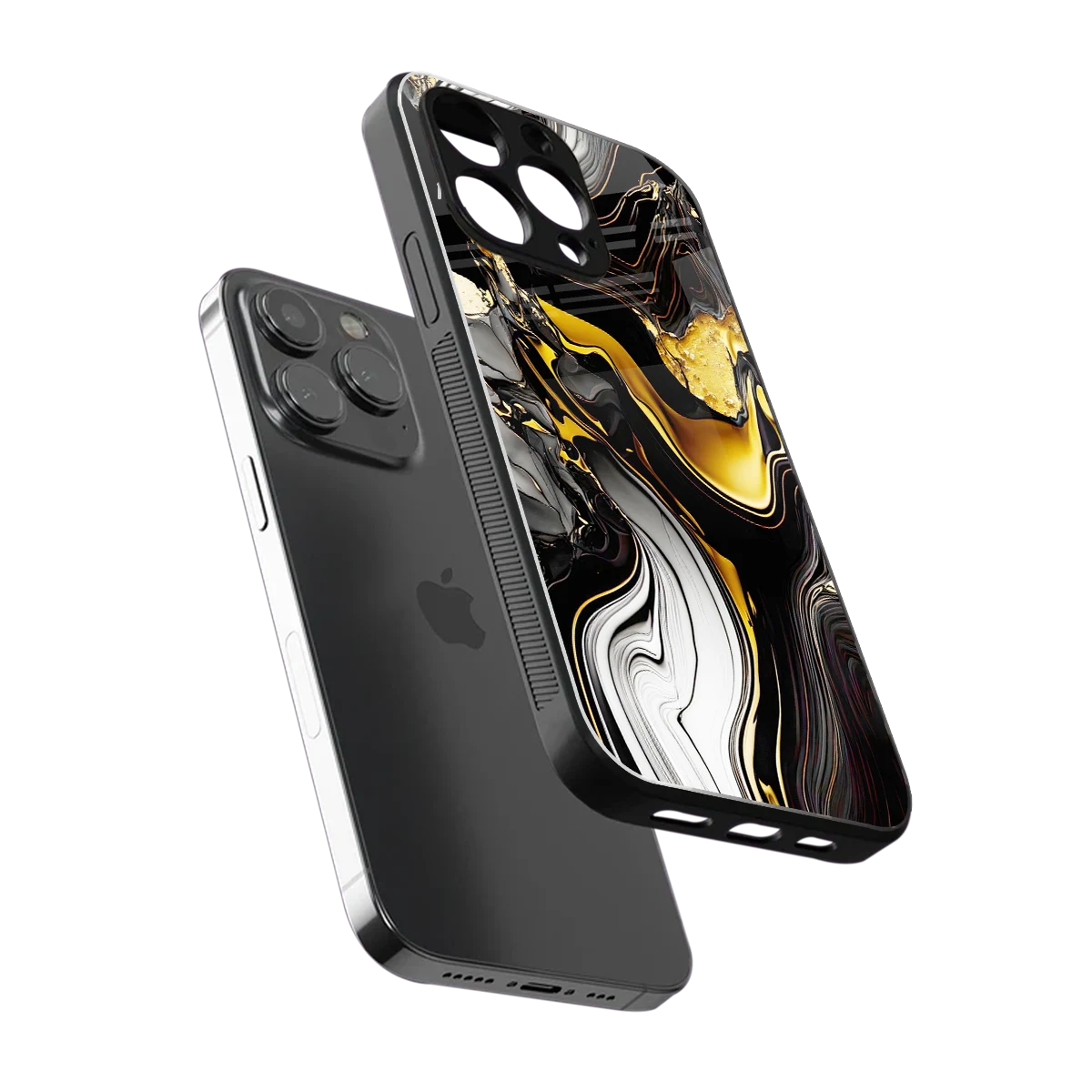 Bronze Glow sleek iphone 16 pro max cover with tempered glass back and TPU edges