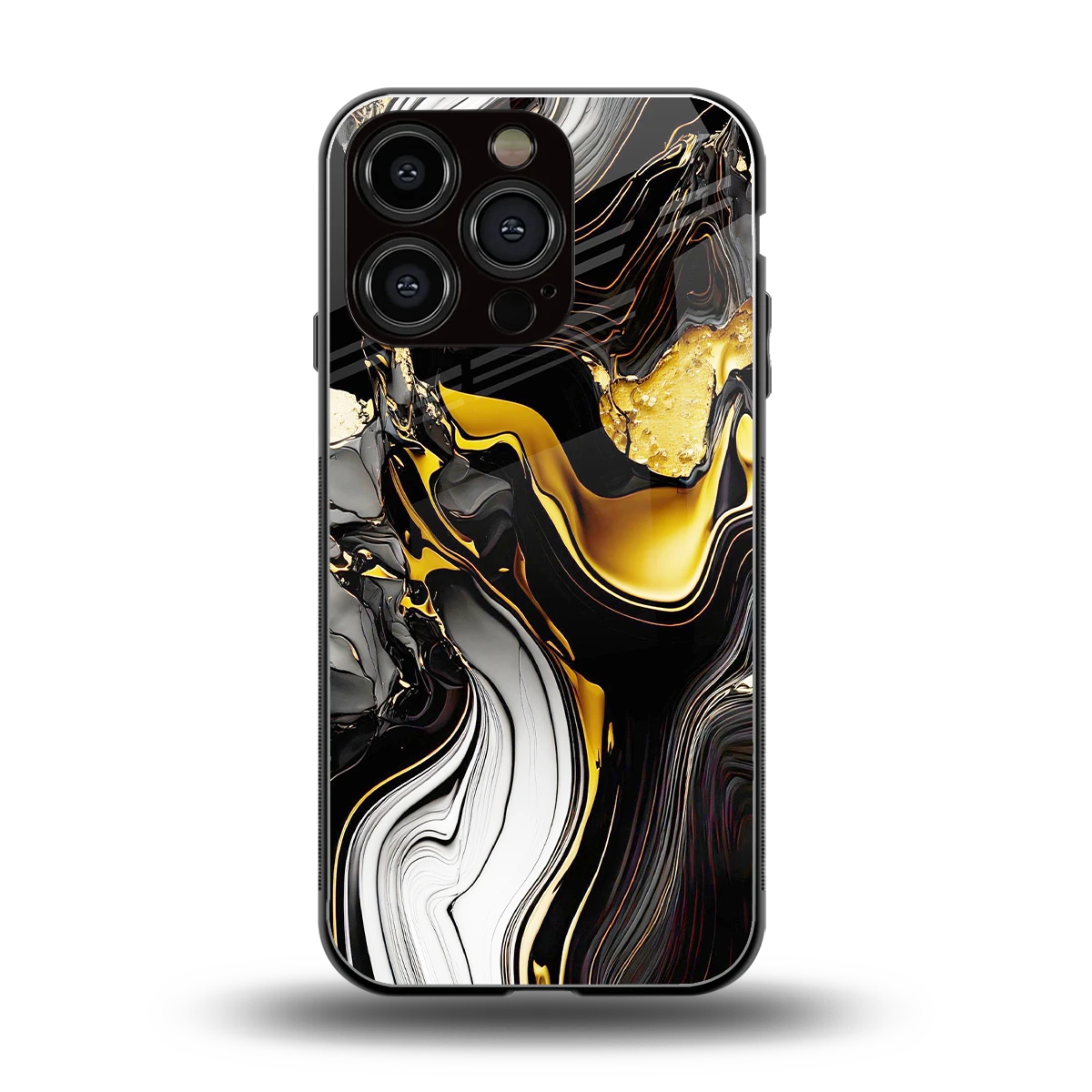 Bronze Glow back phone cover | glass case for iphone 16 pro