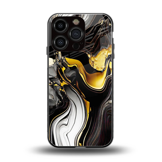 Bronze Glow back phone cover | glass case for iphone 16 pro