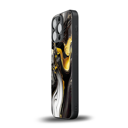 Bronze Glow iphone 16 pro mobile cover | shockproof glass phone case