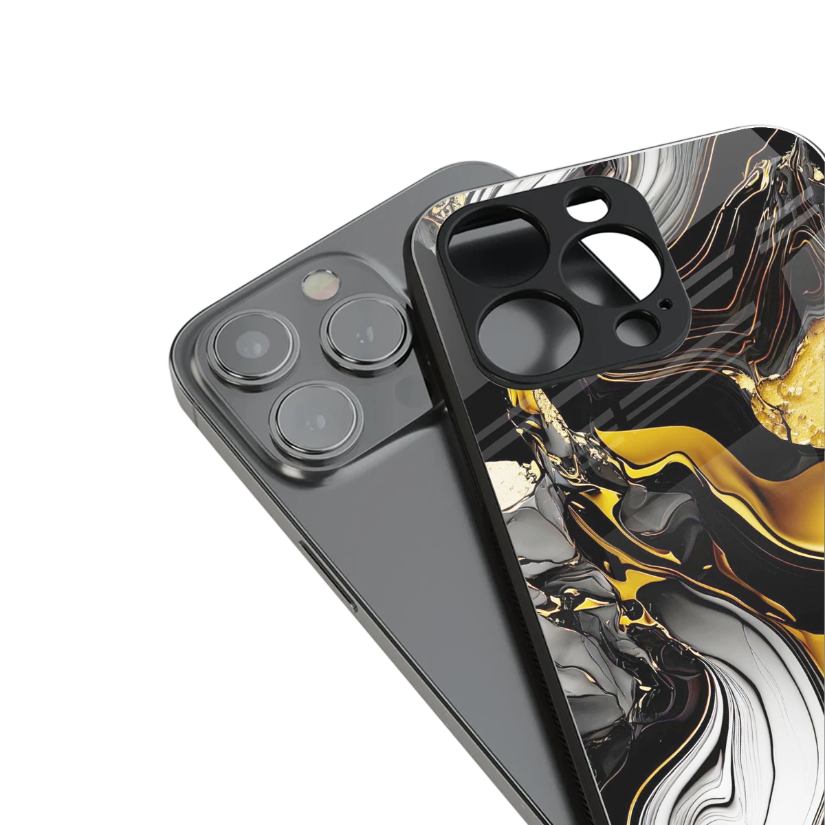 Bronze Glow stylish phone case for iphone 16 pro | glossy glass and slim fit