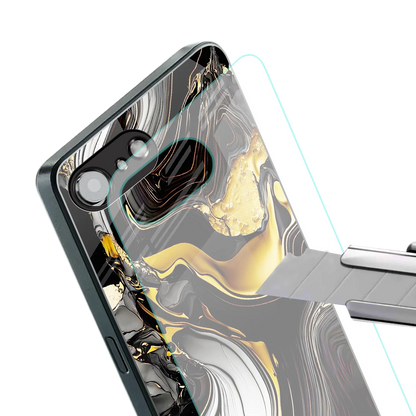 Bronze Glow stylish phone case for iphone 17e | glossy glass and slim fit