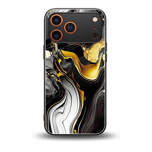 Bronze Glow back phone cover | glass case for iphone 17 pro max