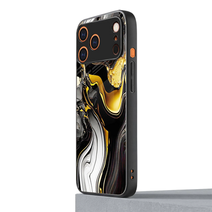 Bronze Glow iphone 17 pro mobile cover | shockproof glass phone case