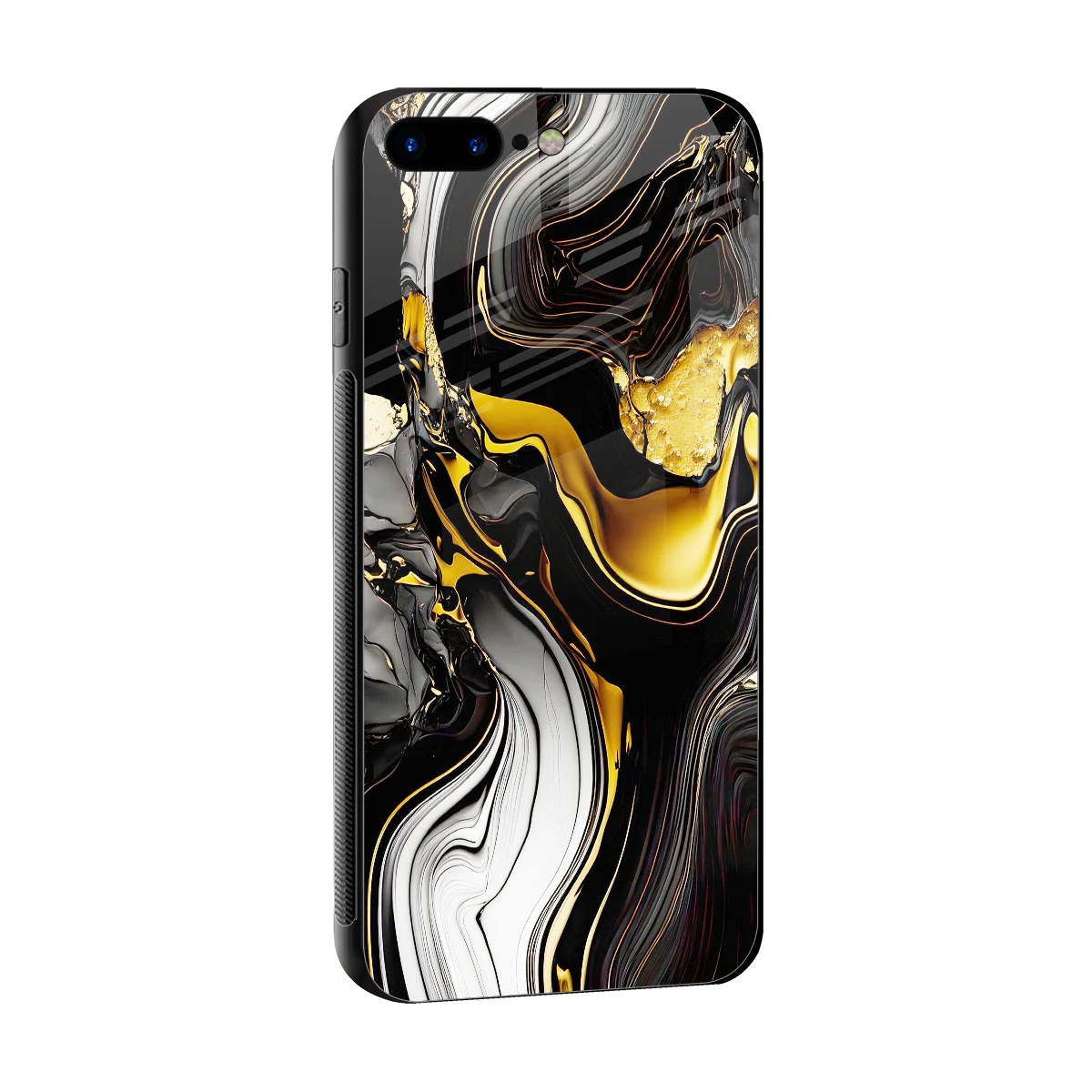 Bronze Glow sleek iphone 8 plus cover with tempered glass back and TPU edges
