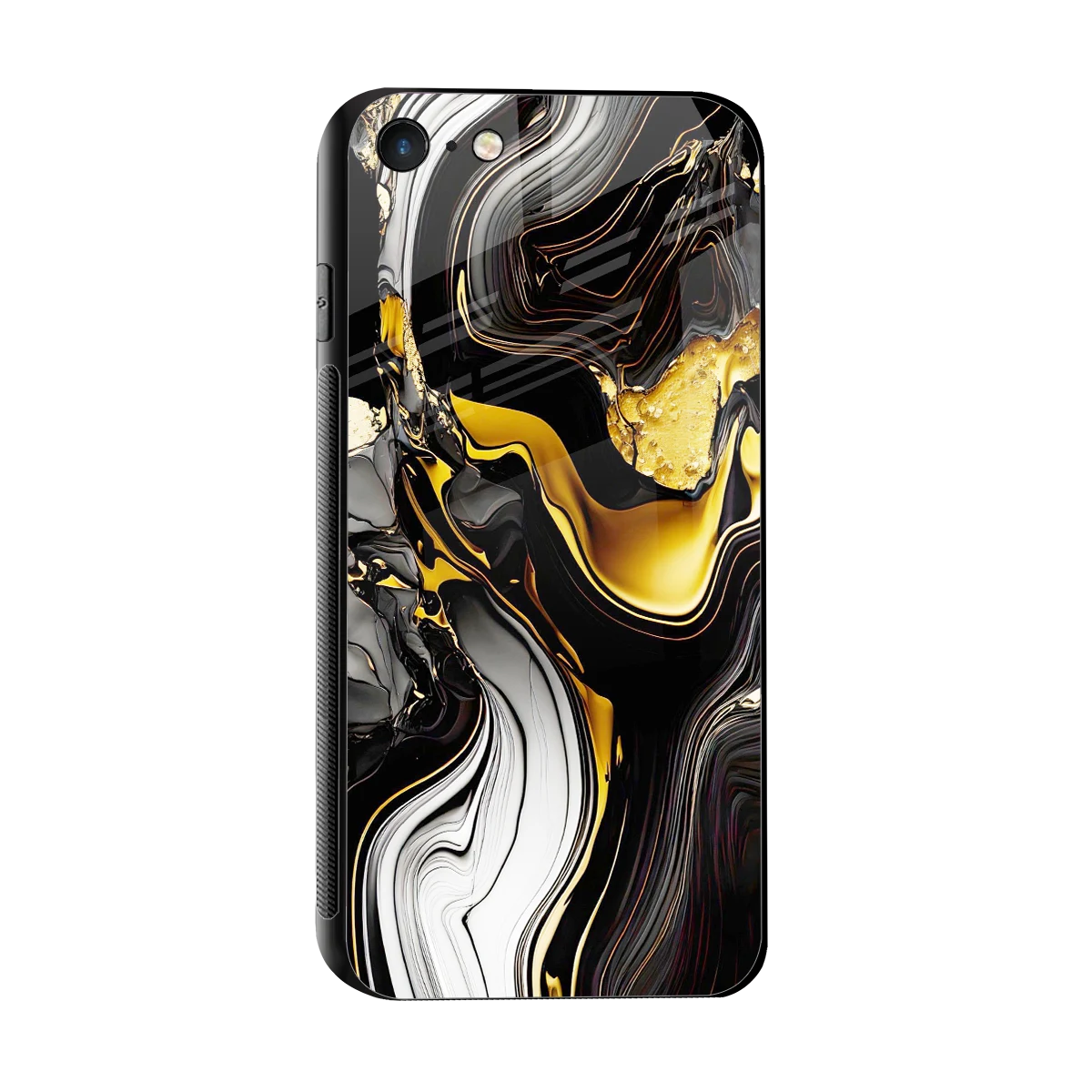 Bronze Glow sleek iphone 7 cover with tempered glass back and TPU edges