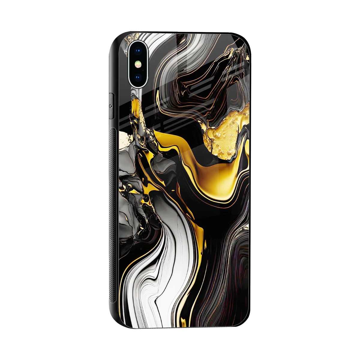 Bronze Glow sleek iphone xs max cover with tempered glass back and TPU edges